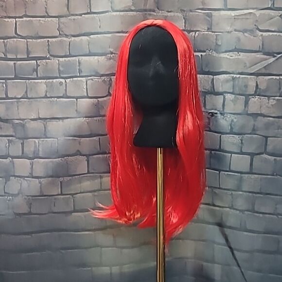 Vibrant Red Women's Straight Hair Wig - Picture 2 of 11